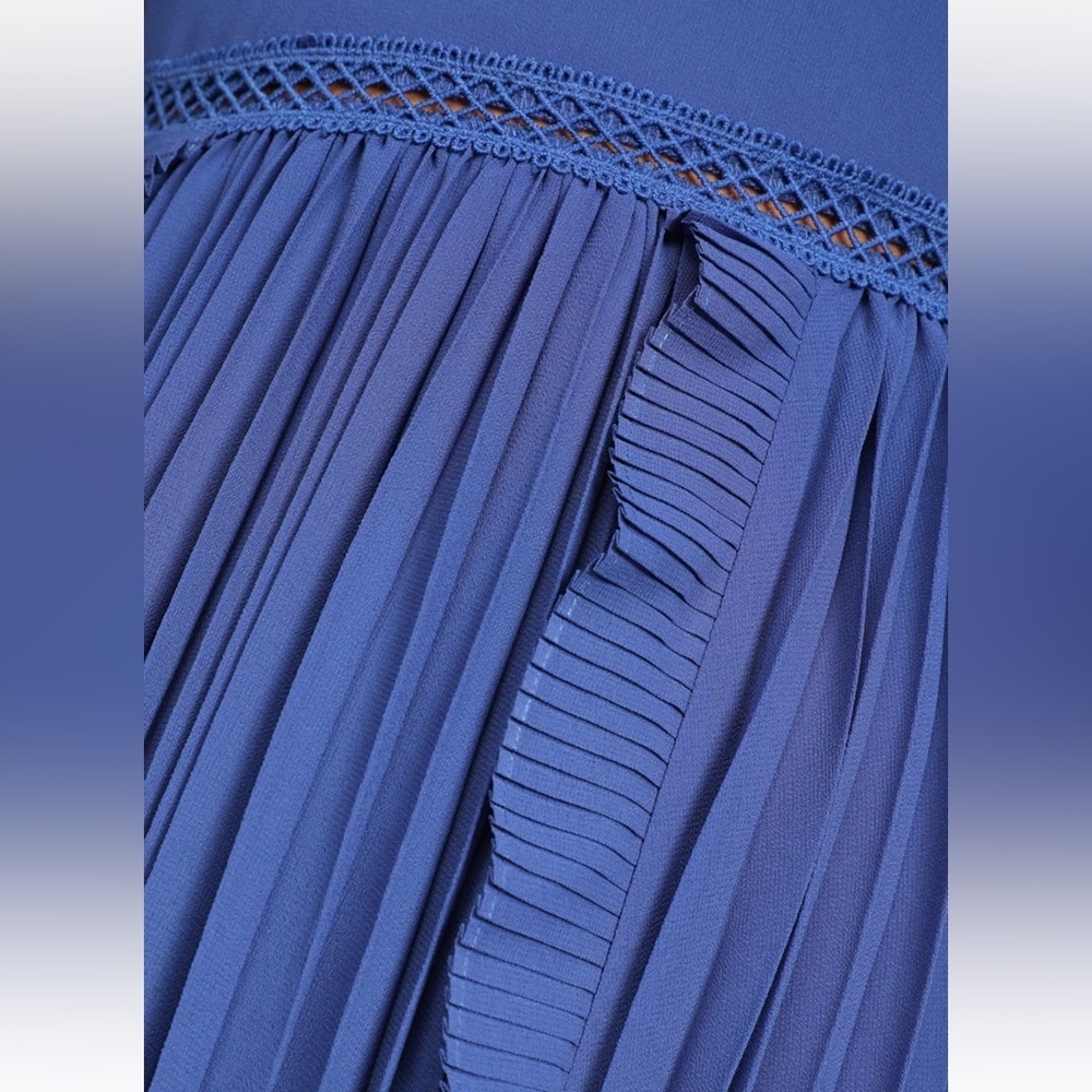 Lulu's Blue Ruffle Midi Dress - Picture 5 of 16